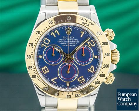 rolex daytona yellow gold blue dial replica|rolex daytona 116520 for sale.